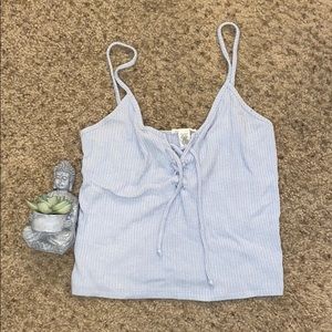 PacSun “Full Tilt” Lace-Up Ribbed Cropped Tank 💎